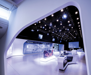Interior of Airbus showroom